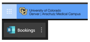 Bookings option showing under the Microsoft 365 app launcher