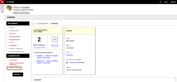 A screenshot of how to access the Alternative Testing module from the AIM dashboard.