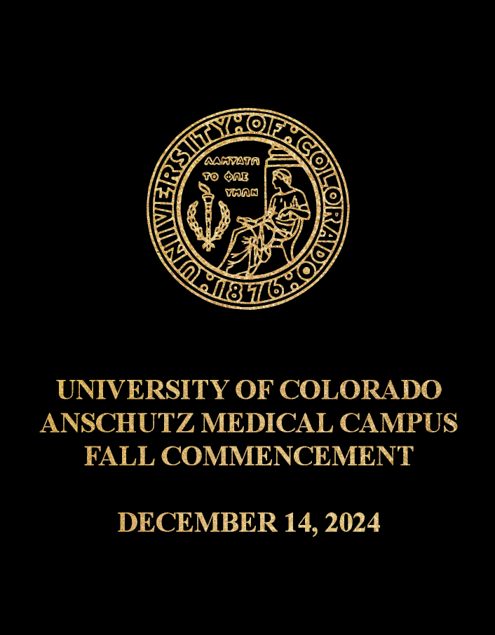 Cover page of the fall commencement program