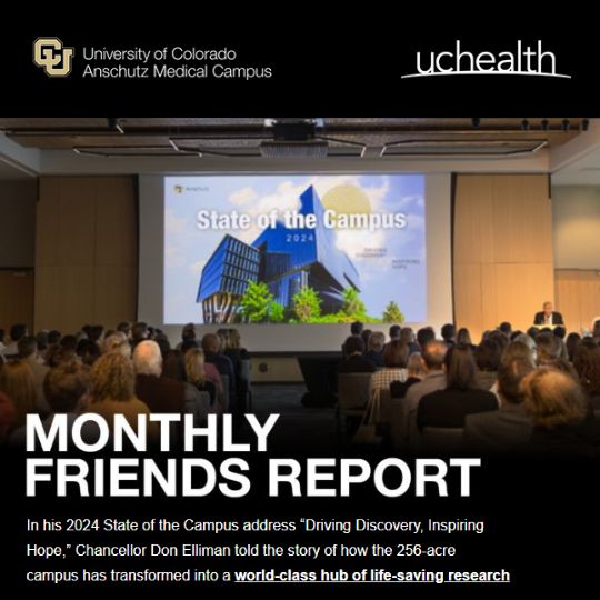 Monthly Friends Report: State of the Campus slide shown during most recent presentation from Chancellor Elliman.