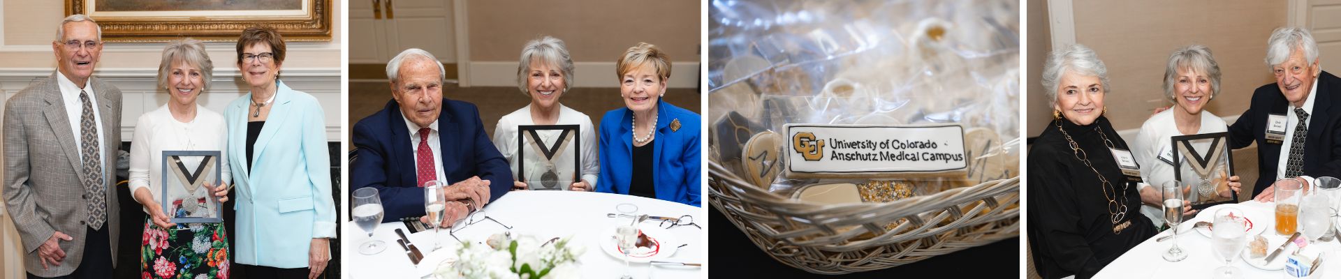 A collage of event pictures taken during the Brown Moore Endowed Chair celebration.