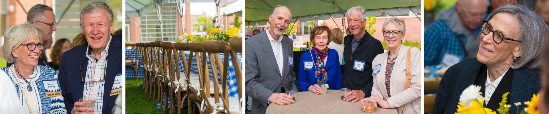 Snapshots of Loyal Benefactor Celebration 2024 attendees socializing. 