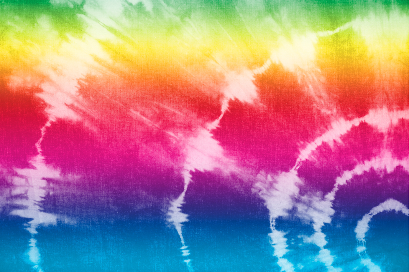 Image of a rainbow-colored tie dye cloth