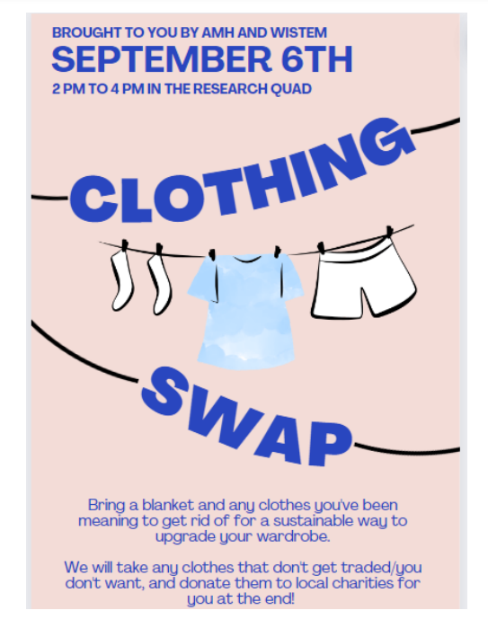 flyer for clothing swap on 9/6/2023