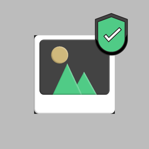 Accessible Image Image icon with check mark