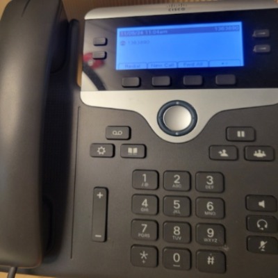 Cisco phone display showing 136