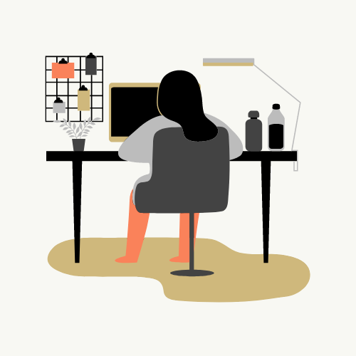 Person working at a desk